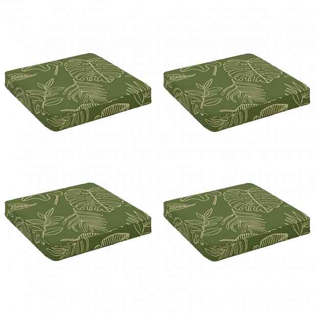 vidaXL Polstry ve 4 kusech VUGHT 4 pcs 100% polyester Listový design