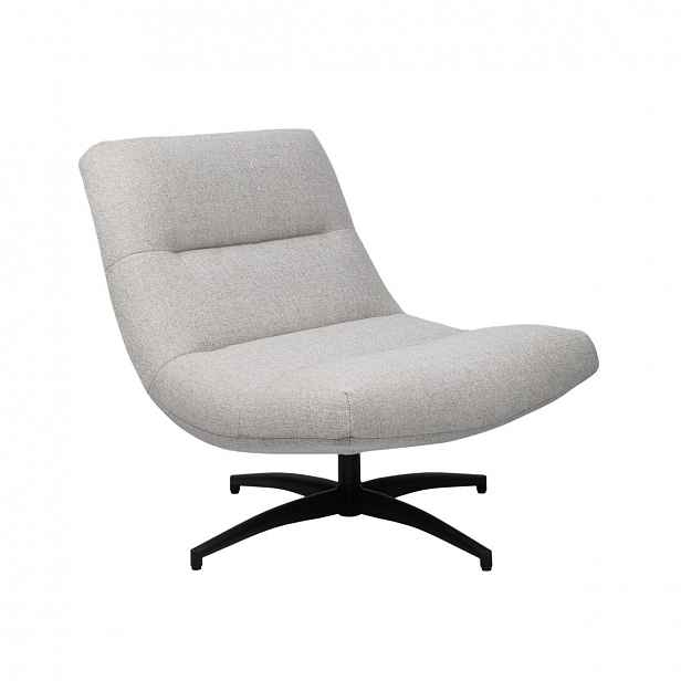 Křeslo Volero otočné v béžové látce 77x93,5x88,5 cm Homla