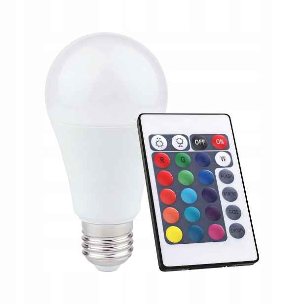 Led žárovka E27 A60 10W 935lm Rgb Eko-Light EK8049 Dálkový Ovladač 10 kusů