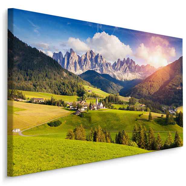 Muralo OBRAZ NA PLÁTNĚ Hory Krajina Příroda 3D 100x70