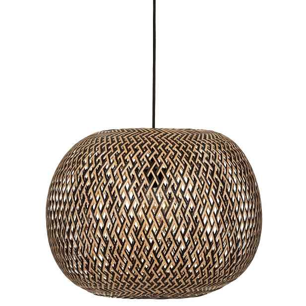 Stropní Svítidlo Bambusový Lustr hnědý Ø 45 cm