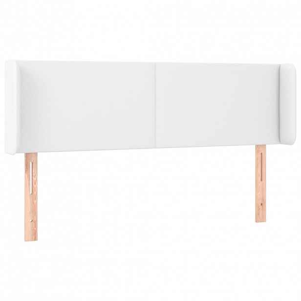 vidaXL Čelo postele typu ušák bílá 147x16x78/88 cm umělá kůže