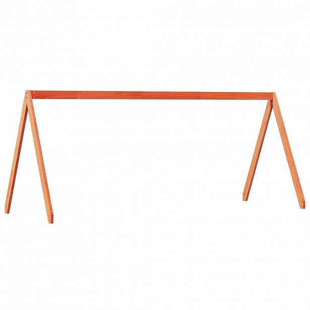 vidaXL Střecha na dětskou postel hnědá 199x95,5x88 cm borové dřevo