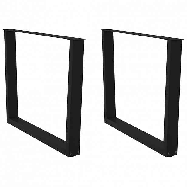 vidaXL Nohy k jídelnímu stolu ve tvaru V, 2 ks, černé, 100 x (72-73,3) cm, ocel