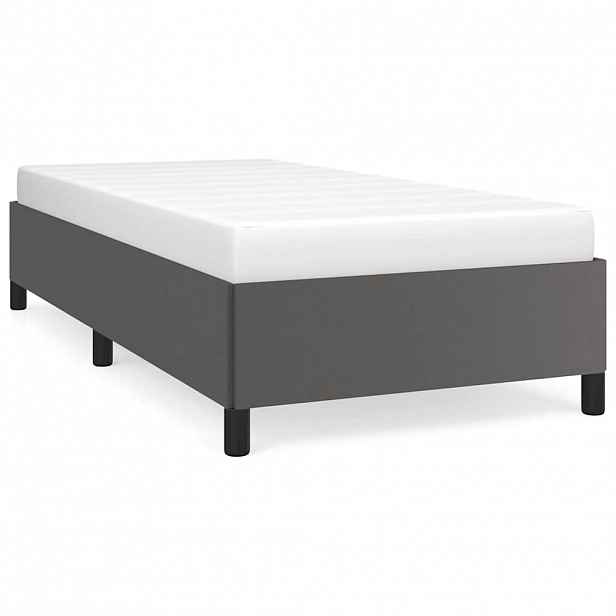vidaXL Rám postele šedý 90 x 200 cm umělá kůže