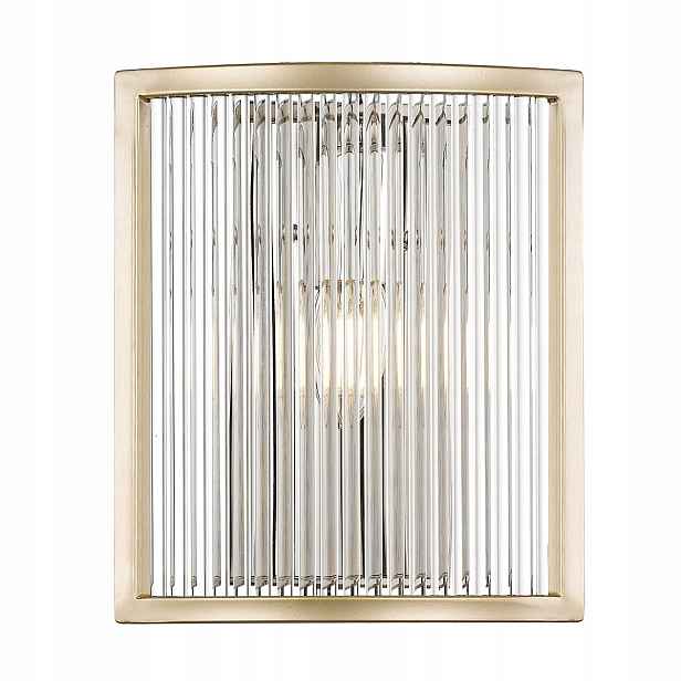 Zuma Line Skleněná nástěnná lampa Sergio zlatá E14 60W s regulací světla