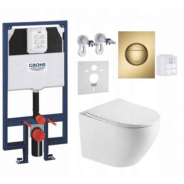 7v1 Sada Wc, Stelaz Grohe Slim Wc Mísa Imprese Tornado Tlačítko