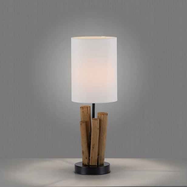 Outlet; Stolní Lampa Just Light Přírodní Dřevo Vintage E14