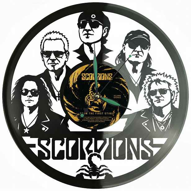 Scorpions Vinyl Vinylová deska Nástěnné hodiny Dárek Památka Na narozeniny