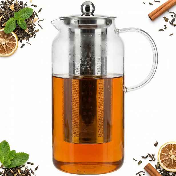 Skleněná Konvice Na Vaření 1,5 L Průhledný S Filtrem Na Čaj CM 24,2×1