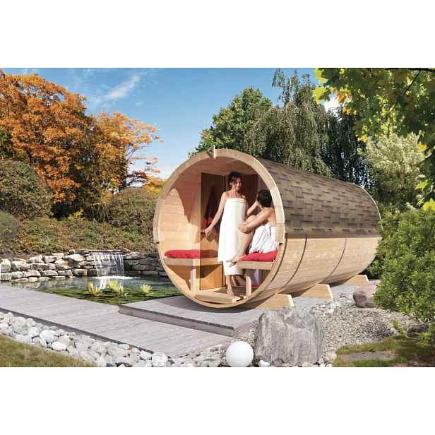Venkovní finská sudová sauna 216 x 400 cm