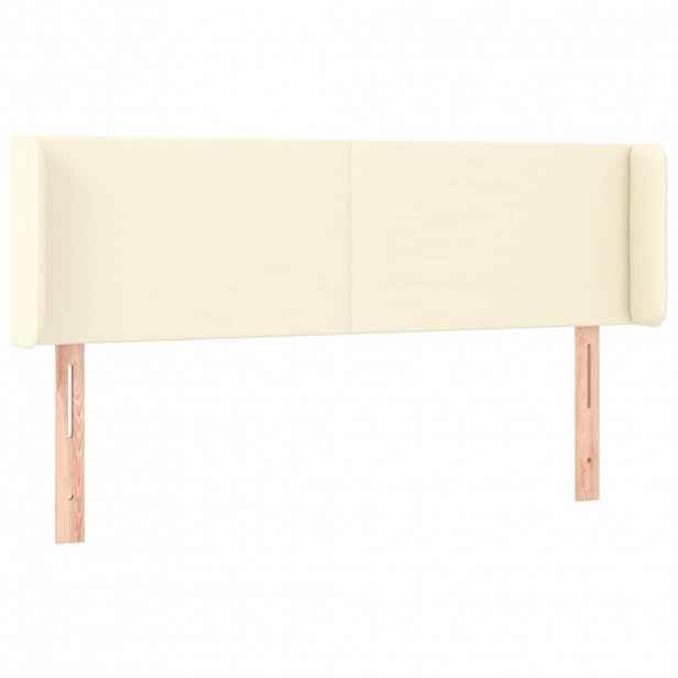 vidaXL Čelo postele typu ušák krémové 147 x 16 x 78/88 cm umělá kůže