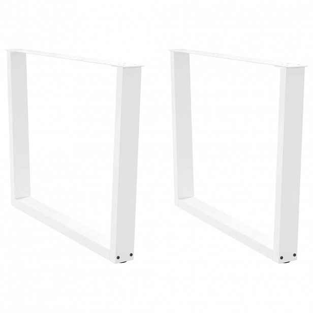 vidaXL Nohy k jídelnímu stolu ve tvaru V, 2 ks, bílé, 100 x (72-73,3) cm, ocel
