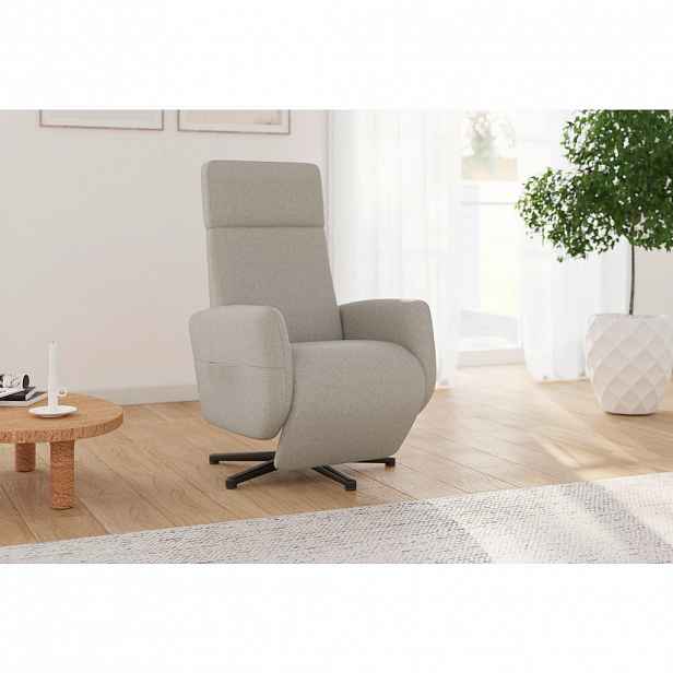 Sit & More RELAXAČNÍ KŘESLO, textil, šedohnědá