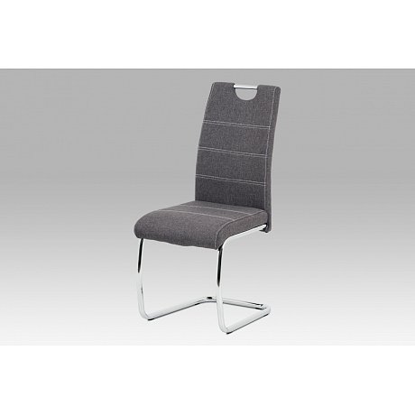 Jídelní židle GREY2, šedá látka/chrom