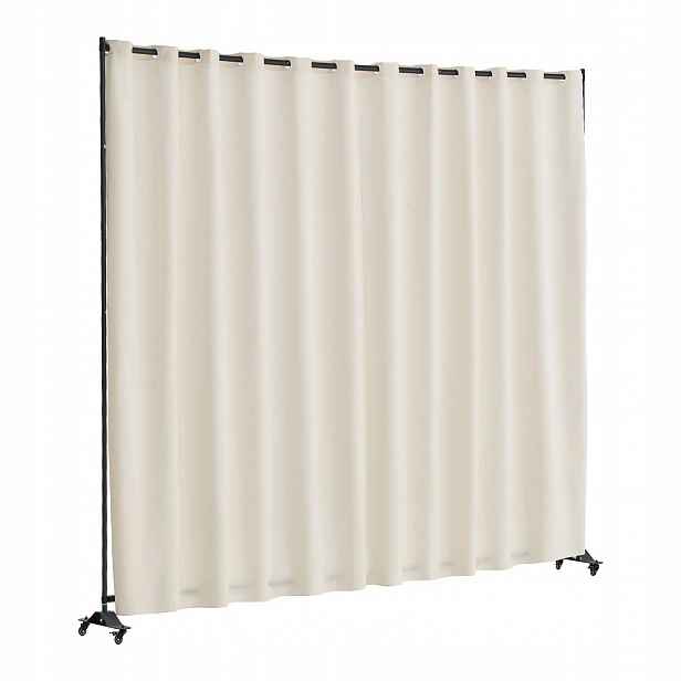 Paraván na kolečkách kancelář ložnice 308x245 cm béžový