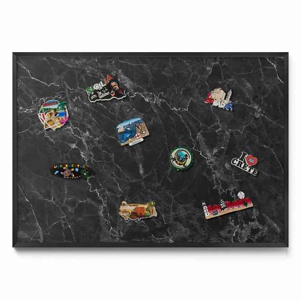 TULUP MAGNETICKÁ TABULE 100x70 cm černý rám – Stylový mramorový kámen