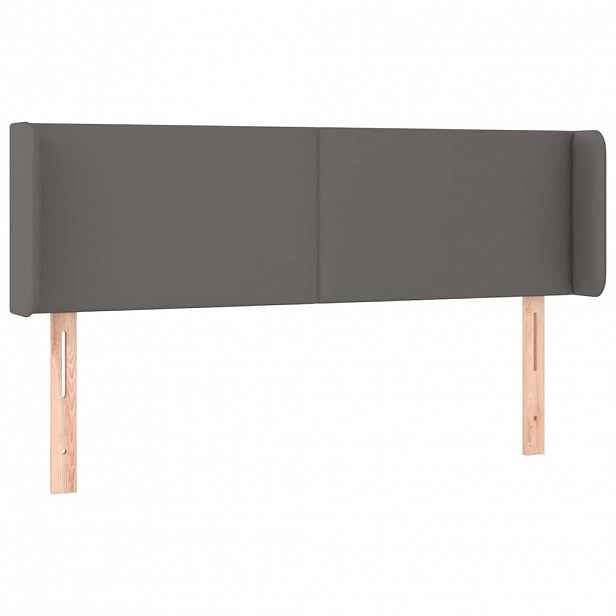 vidaXL Čelo postele typu ušák šedá 147 x 16 x 78/88 cm umělá kůže