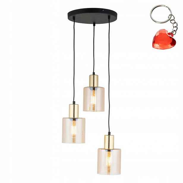 Závěsná stropní svítidlo Led Černá Sierra Metal 3 zdroje E27 Tk Lighting