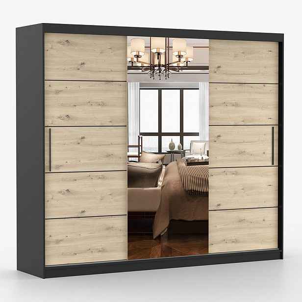 imoebel24 SKŘÍŇ s otočnými dveřmi Alba I 250 cm 250/218/61 cm, 3dveřová, Artisan