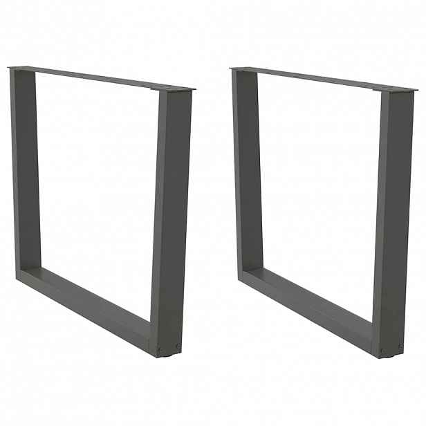 vidaXL Nohy k jídelnímu stolu ve tvaru V, 2 ks, antracitové, 100 x (72-73,3) cm, ocel