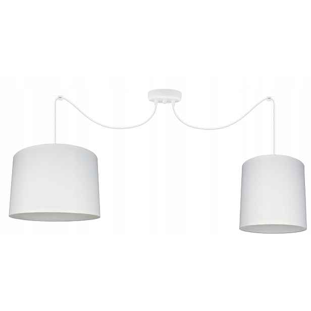 Závěsná stropní lustrová lampa Pajak Abażur bílá stropní lampa do obývacího pokoje