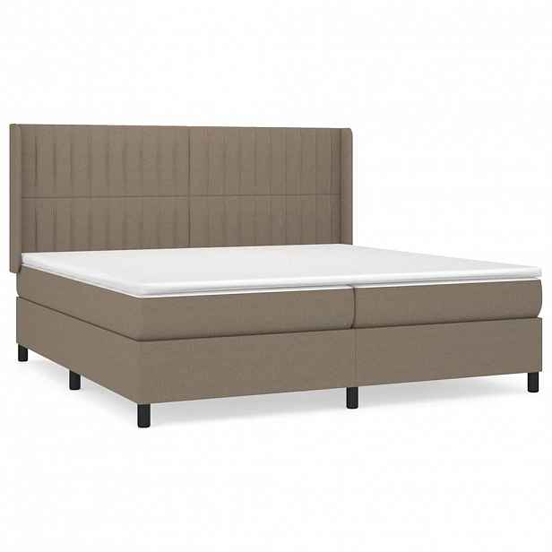vidaXL Box spring postel s matrací taupe 200x200 cm textil