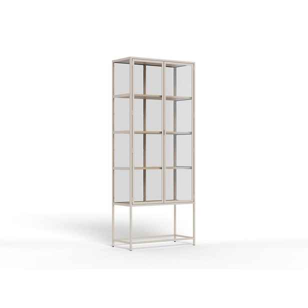 Actona Vitrína Seaford 77x185,6 cm šedá