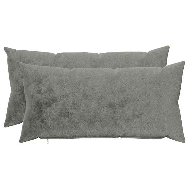 vidaXL Povlak na polštář 2 ks HEERLEN Tmavě šedá 40 x 80 cm Flanel