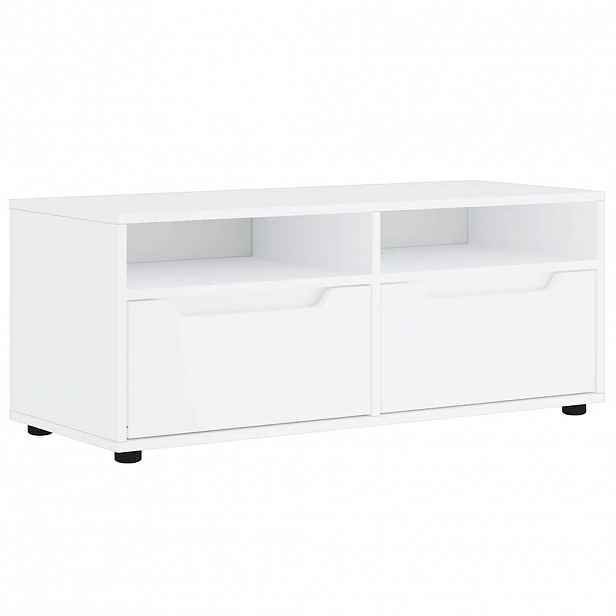 vidaXL TV skříňka VISNES bílý 100x40x38 cm kompozitní dřevo
