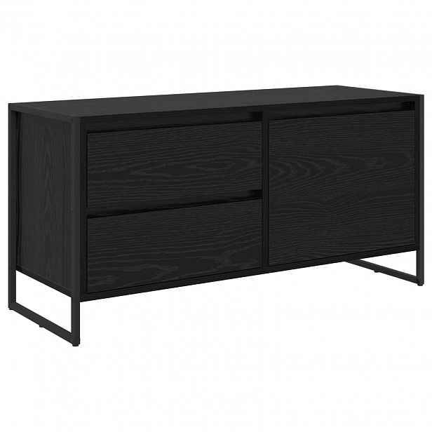 vidaXL Televizní skříň 100 x 36 x 49.5 cm Černý dub Kompozitní dřevo