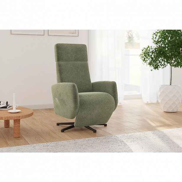 Sit & More RELAXAČNÍ KŘESLO, textil, světle zelená