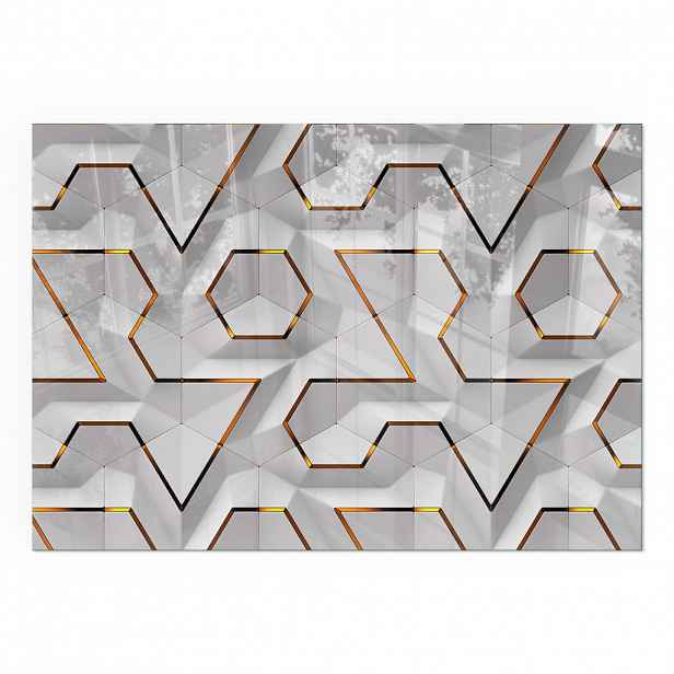 TULUP PODLOŽKA POD KRB 100x70 cm - Geometrický 3D vzor