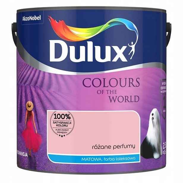 Dulux Barvy světa barva na zeď Růžové Parfém mat 2,5L