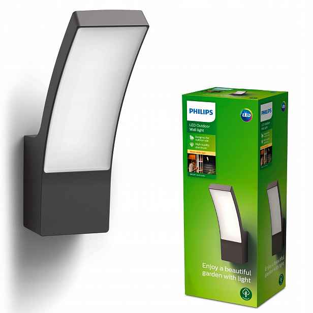 Zahradní Led lampa Fasádní nástěnné svítidlo Splay 3,8W 2700K Teplá IP44 Philips