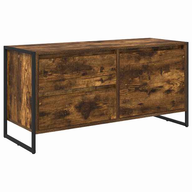 vidaXL Televizní skříň 100 x 36 x 49.5 cm Kouřový dub Kompozitní dřevo