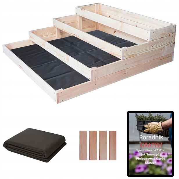 4-patrová Zeleninová Skříň Pařeniště Dřevěná truhla herbář 120x120 návod