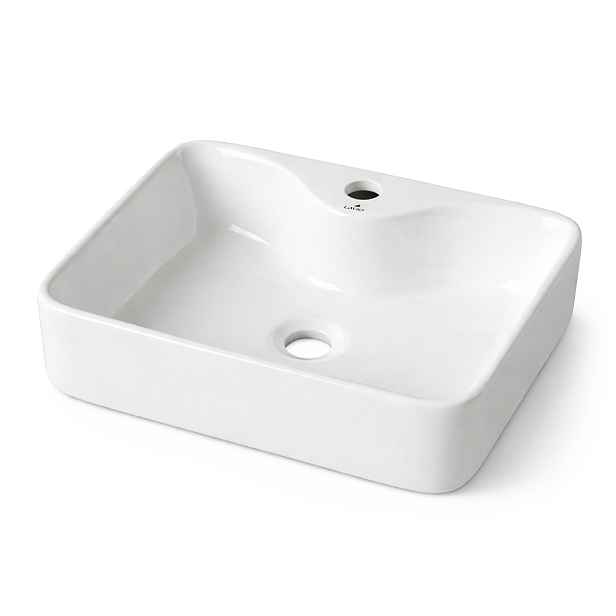 Ak furniture Keramické umyvadlo na desku Aura 47 cm lesklé bílé