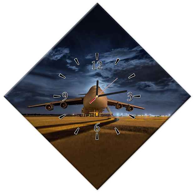 Hodiny 56x56 Velké letadlo Letiště