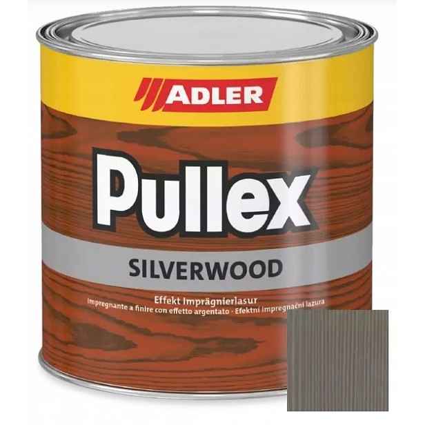 Lazura na dřevo 3v1 fasáda Adler Pullex Silverwood Grau aluminium 0,75L