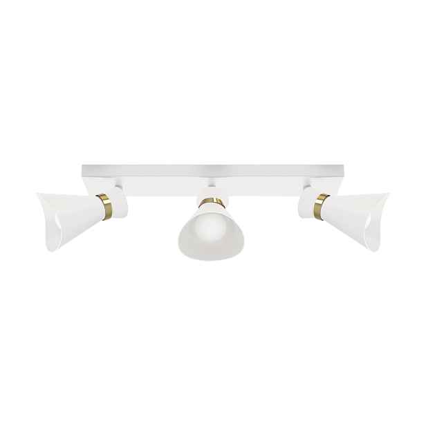 Nástěnná a stropní lampa 3xE14 35W pohyblivé zlaté kroužky Struhm