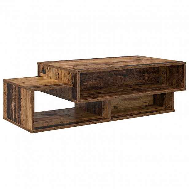 vidaXL Konferenční stolek Staré dřevo 105 x 50 x 32,5 cm