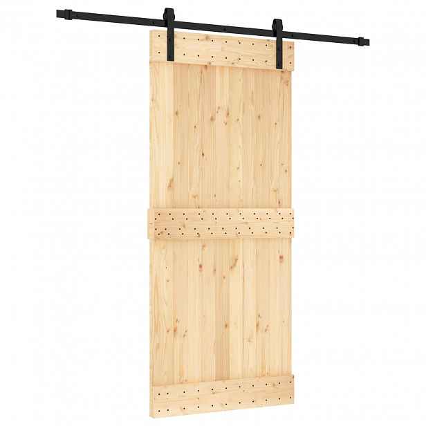 vidaXL Posuvné dveře 90 x 210 cm Masivní borové dřevo (neupravené)