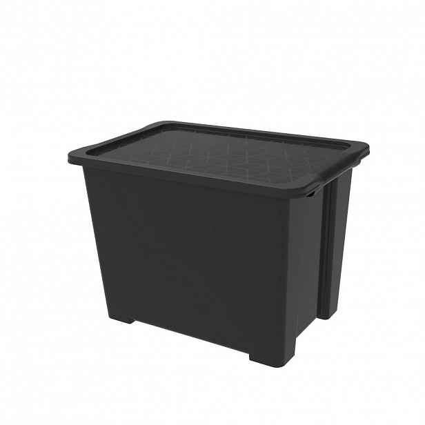 ROTHO Úložný box s víkem EVO EASY 65 L, plast, černý