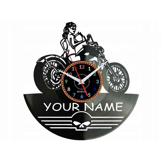 Motor Harley Vaše jméno Nápad na Dárek Nástěnná Dekorace z vinylové desky