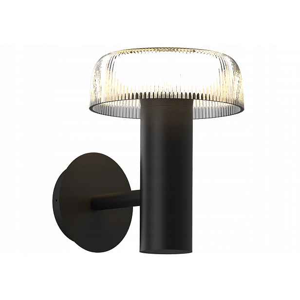 Nástěnné svítidlo, venkovní solární Led lampa, černá na terasu Bluet