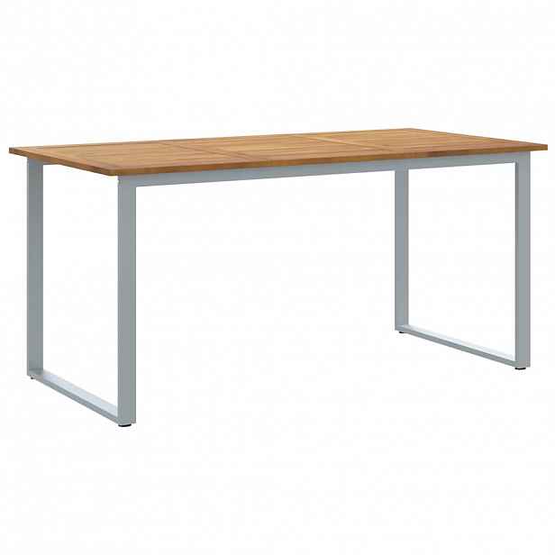 vidaXL Zahradní stůl Šedá 160 x 80 x 75 cm Masivní akátové dřevo