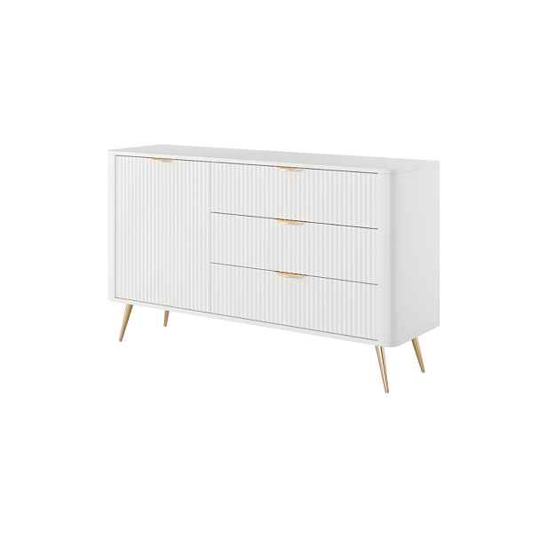 ArtLas Komoda LINA 138 D3S | bílá