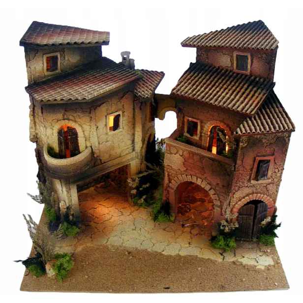 Kamínky do vánočního betlému osvětlení 40 cm, výška až 6-8 cm
