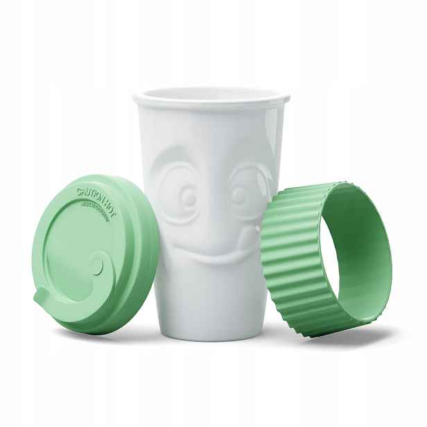 Tassen hrnek To Go dárek 3D Tasty Zelený 400 ML